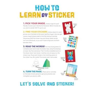 Learn by Sticker: Beginning Phonics: Use Phonics to Create 10 Friendly Monsters! (Learn by Sticker, 2)