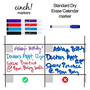 Cinch! Magnetic Weekly Planner for Fridge - 19x13 Inch