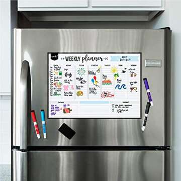 Cinch! Magnetic Weekly Planner for Fridge - 19x13 Inch