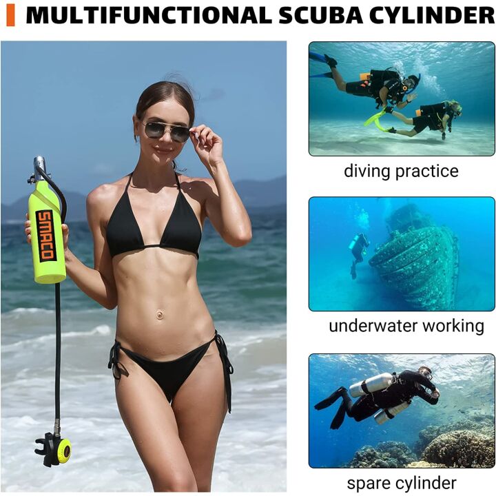 SMACO 1L Mini Scuba Tank S400 for Safe Diving Adventures