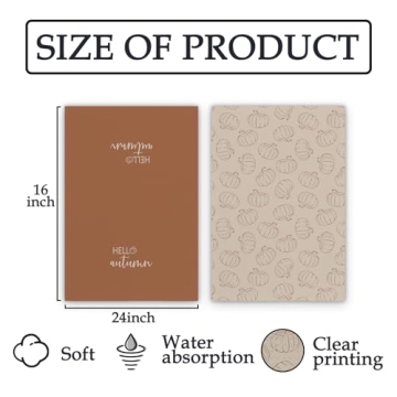 FIicy Fall Pumpkin Kitchen Towels Set - 2 Decorative Towels