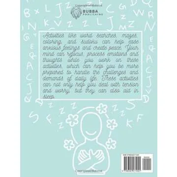 Anxiety Relief Activity Book for Adults: 100 Uplifting Word Searches, Coloring Pages, Mazes & Sudoku...