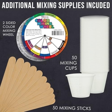 Ultimate Acrylic Airbrush Paint Set with 54 Colors and Supplies