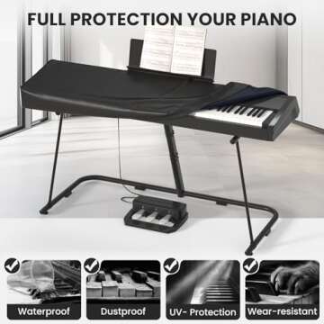 BENVOL Piano Cover for 88-Key Digital Pianos