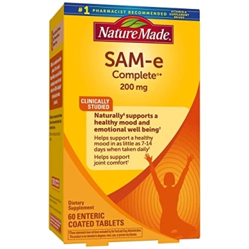 Nature Made SAM-e 200 mg Complete | Dietary Supplement for Mood Support and Joint Health, 60 Tablets...