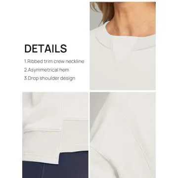 MEROKEETY Oversized Cropped Sweatshirt for Ultimate Comfort and Style