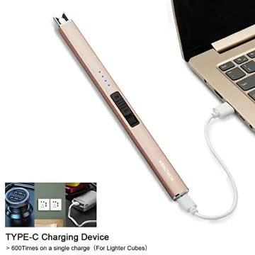 ARECTECH Rechargeable Electric Lighter - Safe & Sleek Candle Tool