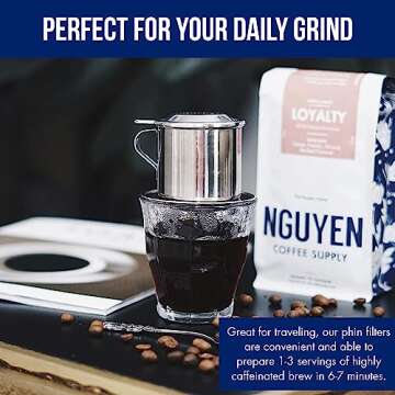 Nguyen Coffee Supply - Original Phin Filter: Stainless Steel 4oz Chamber 3.25 inch plate Diameter, Perfect Cup of Phin Drip Coffee in 5 minutes [4 oz]