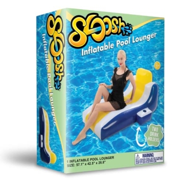 Sloosh Inflatable Pool Recliner with Dual Cup Holders