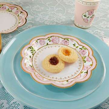 Kate Aspen Vintage Floral Tea Party Plates Set of 16