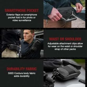 Vertx SOCP Sling Tactical Fanny Pack Waist Utility Hip Pouch Belt Bag with Adjustable Strap, Tactical Work Gear, It's Black