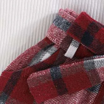 Noubeau Toddler Baby Girls Plaid Outfits Knit Ribbed Sweatshirt Shirt Tops Red Plaid Belt Skirt Fall Winter Clothes (White, 2-3T)