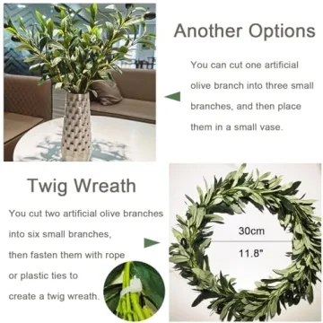 Heleze 39 Inch Artificial Olive Branches - Decorate Any Space
