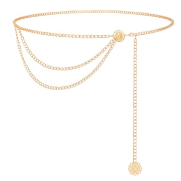 Stylish Alloy Metal Link Body Chain Belt for Women