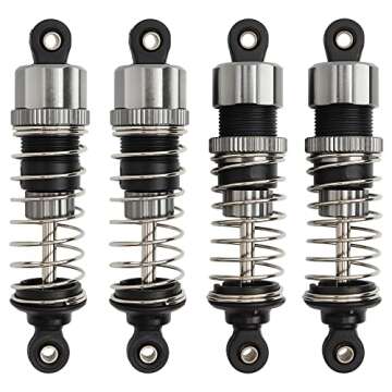 GDOOL 4 PCS M16100A RC Aluminum Capped Oil Filled Shocks Assembly Spare Parts for 1:16 16889 16890 1...