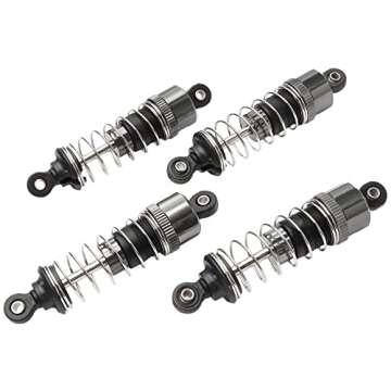 GDOOL 4 PCS M16100A RC Aluminum Capped Oil Filled Shocks Assembly Spare Parts for 1:16 16889 16890 16890A 16889A HM161 RC Trucks