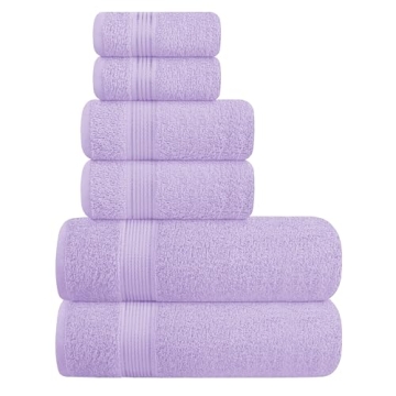 Belizzi Home Ultra Soft 6 Pack Cotton Towel Set - Ideal for Everyday Use & Compact