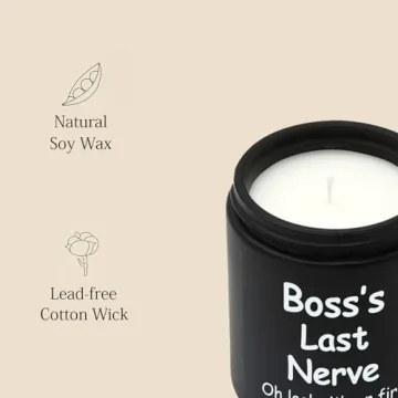 Lihome Boss Gifts - Vanilla Soy Wax Candle 7oz