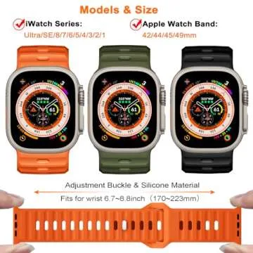 Durable 3 Pack Sport Band for Apple Watch Ultra - Stylish & Waterproof
