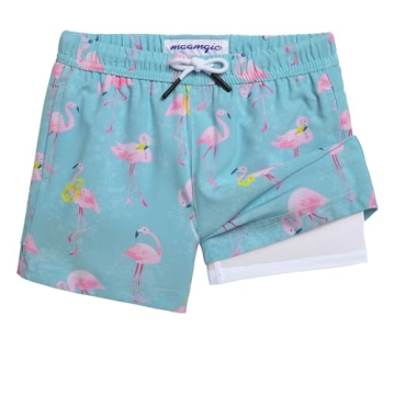 maamgic Boys Swim Trunks with Compression Liner for Kids