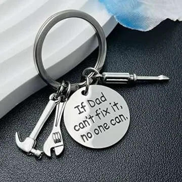 Father’s Day Gifts Dad Keychain From Son Daughter Children Dad Gifts Keychain for Stepdad Christma...