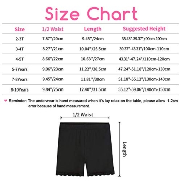 BOOPH Girls Dance Lace Bike Shorts 6 Pack for Ages 5-7