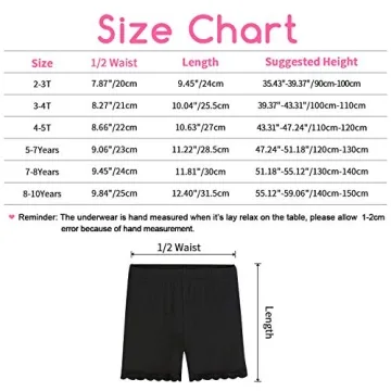 BOOPH Girls Dance Lace Bike Shorts 6 Pack for Ages 5-7