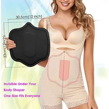 Moolida Ab Board Post Surgery Liposuction Abdominal Lipo Foam Op Lipo Surgery Ab Compression Board (Black, One Size)