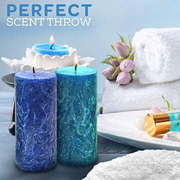 Hearts & Crafts Ice Candle Wax and Wicks for DIY Candle Making, All-Natural - 10lb Bag with 50ct 6" Pre-Waxed Candle Wicks, 3 Centering Device