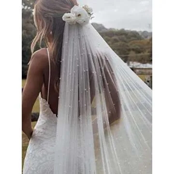 Elegant Pearl Bride Wedding Veil for Stunning Weddings