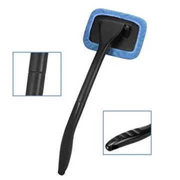SoSickWithIt Car Windshield Cleaning Tool, Windshield Cleaner with 4 Washable and Reusable Microfiber Pads and Extendable Handle, for Auto Glass Wiper