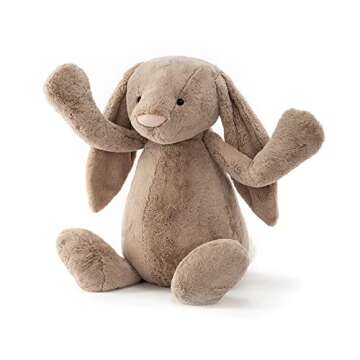 Jellycat Bashful Beige Bunny Stuffed Animal, Really Really Big 42.5 inches - Rabbit and Bunny Plush ...