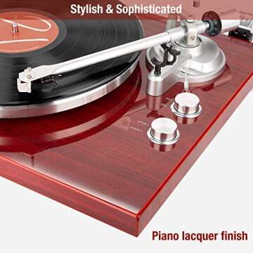 1 by ONE Belt Drive Turntable with Bluetooth Connectivity