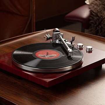 1 by ONE Belt Drive Turntable with Bluetooth Connectivity