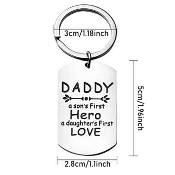 Heartfelt KUCHEY Fathers Day Gift Keychain for Dads