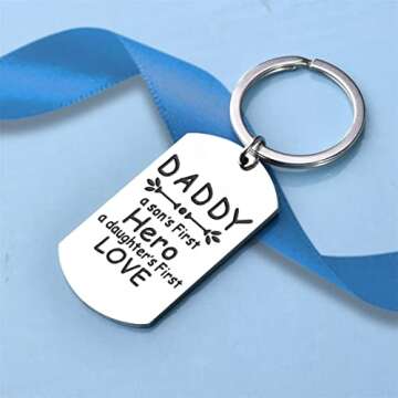 Heartfelt KUCHEY Fathers Day Gift Keychain for Dads