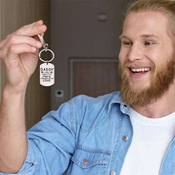 Heartfelt KUCHEY Fathers Day Gift Keychain for Dads