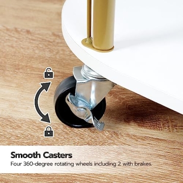 Stylish HOOBRO Gold Bar Cart for Home Entertaining