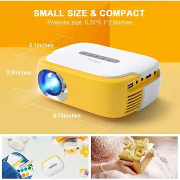 ELEPHAS Mini Portable Projector for Home Movies
