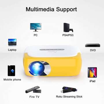 ELEPHAS Mini Portable Projector for Home Movies