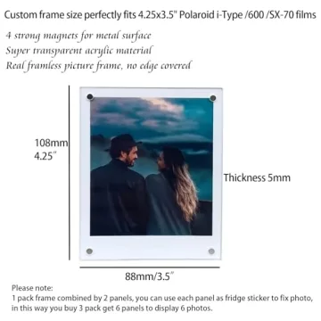 SULEPE Magnetic Polaroid Picture Frame for Fridge Decoration