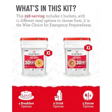 ReadyWise 30-Day Emergency Food Supply with 298 Servings