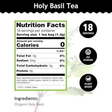 Buddha Teas Organic Holy Basil Herbal Tea for Health
