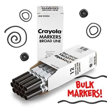 Crayola Black Markers - 12ct for Arts and Crafts