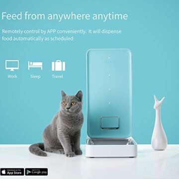 PETKIT Automatic Pet Feeder Dog Feeder, Smart Feeding Pet Food Dispenser, Wi-Fi Enabled Pet Feeder, App for iOS Android, Compatible with Alexa, Portion Control, Timer Programmable, Fresh Lock System