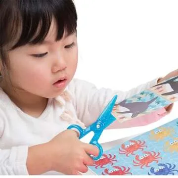 Melissa & Doug Sea Life Scissor Skills Activity Pad with Child-Safe Scissors – 20 Pages