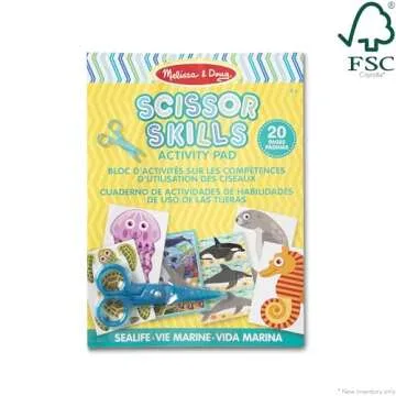 Melissa & Doug Sea Life Scissor Skills Pad for Ages 4-6