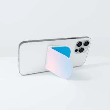 Flipstik 3.0 Foldable Adhesive Phone Mount – Sticks to Any Flat Surface – Hands Free Selfies, Videos, Car Mount, Phone Stand, Travel Accessory – Sticky Phone Mount (Calm)