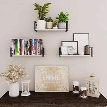 Wallniture Avila White Floating Shelves for Home Decor