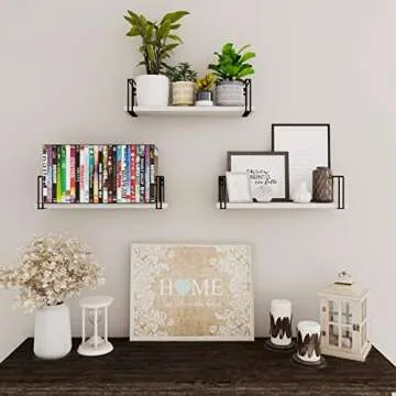 Wallniture Avila White Floating Shelves for Home Decor